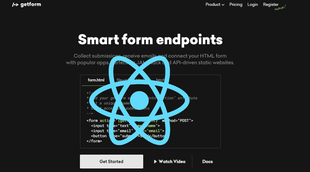 getfrom.io on React Native React Nativeでgetform.ioを使う