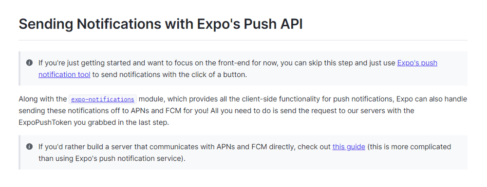 Sending Notifications with Expo's Push API Expoのプッシュ通知をクライアントから送信する