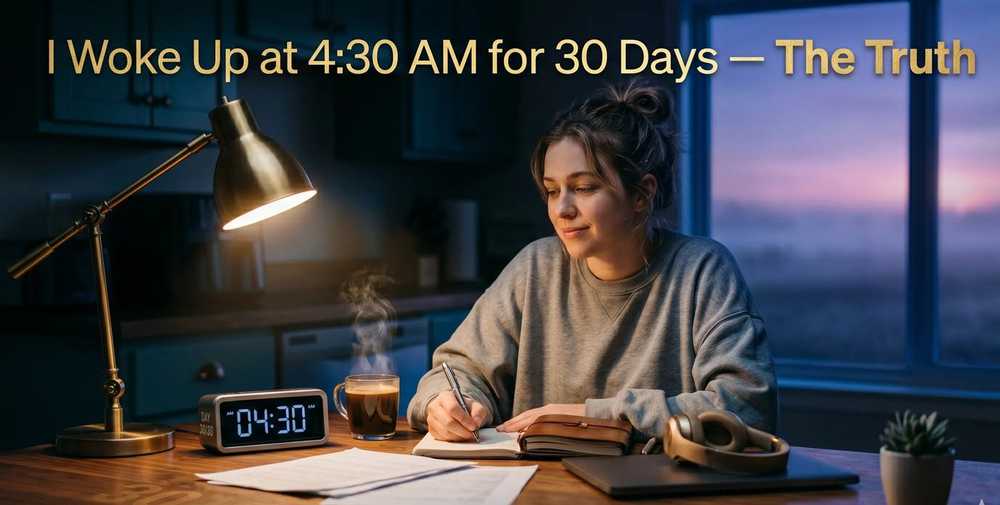 No linen shirts, no golden light. Just what really happens when you wake up before the world. 4時半に起き続けた30日間 ―― 誰も教えてくれない本当の話