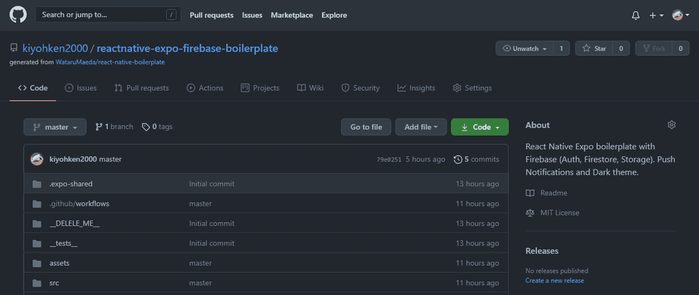 React Native Expo boilerplate with Firebase. 自分用にExpoのボイラープレートを作りました